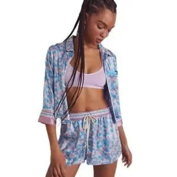 56% OFF 3Pc Nwt Free People Pillow Talk Satin Pajama Set LAVENDER & Nwt … - Picture 2 of 7